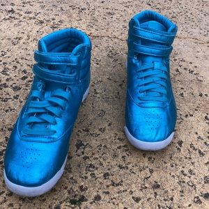 Blue shiny retro Reebok’s